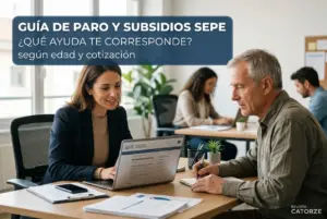 Jovem ajudando homem com SEPE em ambiente colaborativo