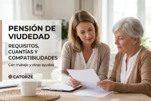 Duas mulheres discutindo pensão por viuvez em ambiente acolhedor