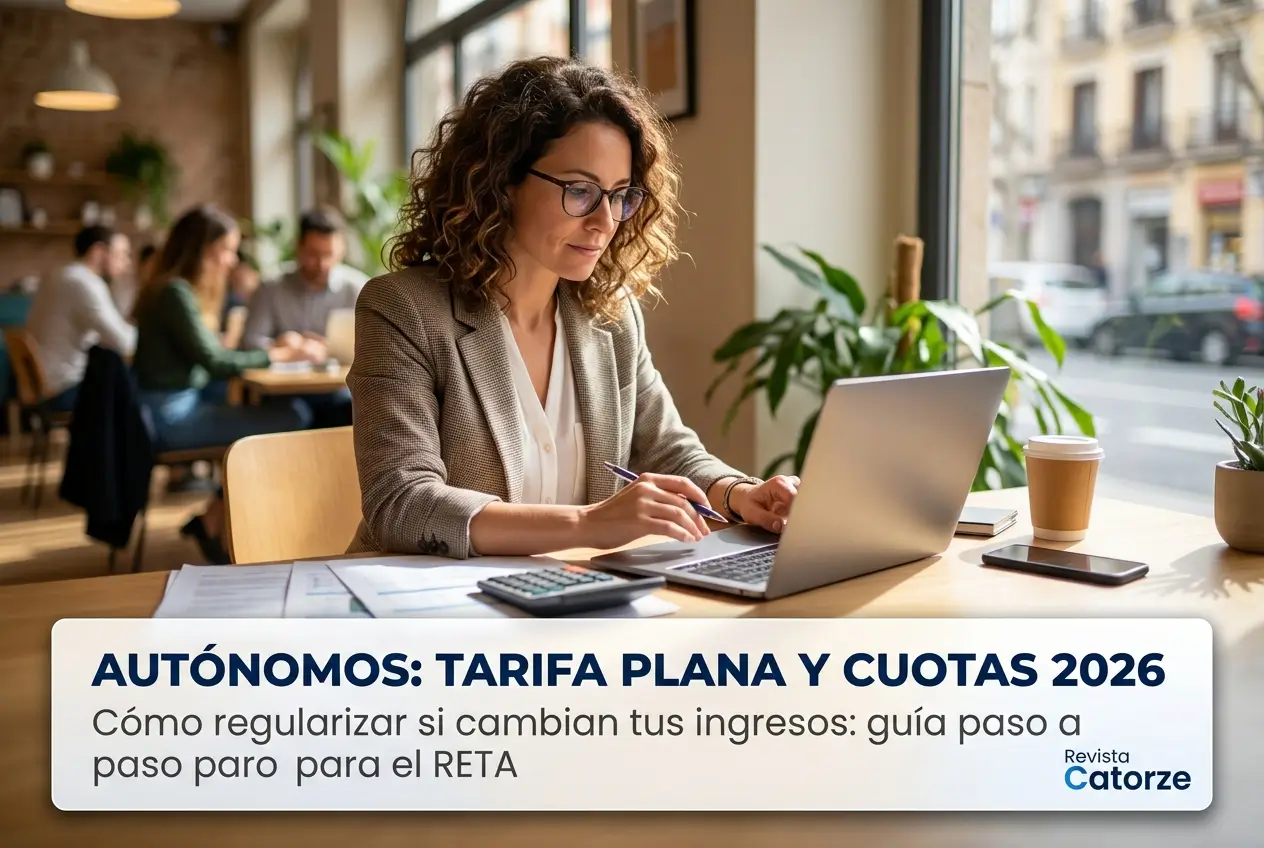 Mulher trabalhando em café sobre finanças 2026